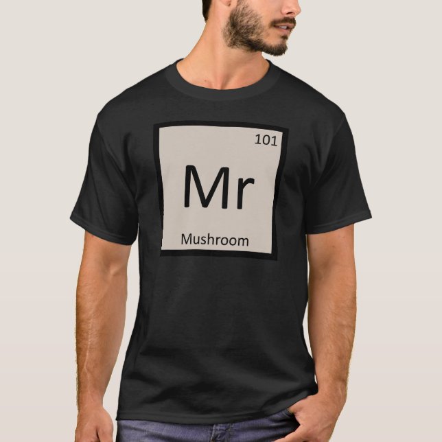 Herr - Mushroom Vegetable Chemistry Periodic Bord Tee (Framsida)
