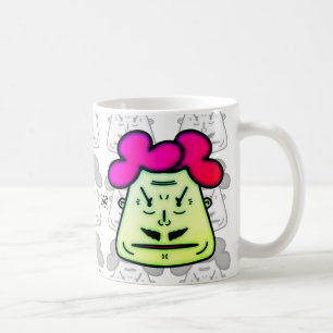 Herr Mustache tecknad ansikte v1-1 Kaffemugg