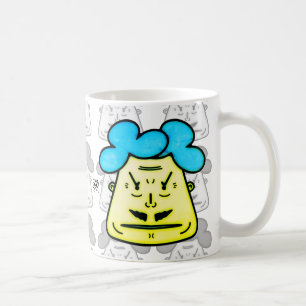 Herr Mustache tecknad ansikte v2-1 Kaffemugg