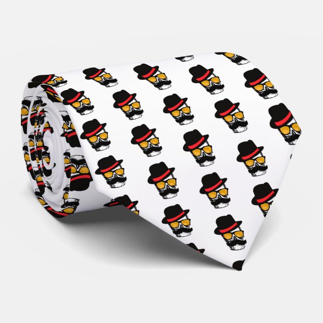 Herr Mustasch skalle Slips (Rullad)