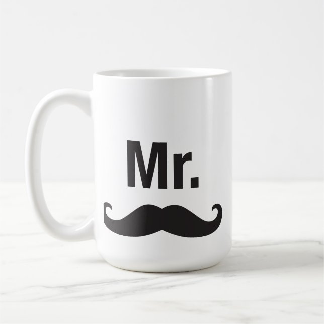 Herr mustaschmugg kaffemugg (Vänster)