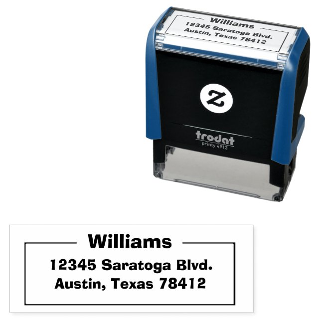 Herr Namn med Fullt Adress | Självfärgande Stämpel (In Situ)