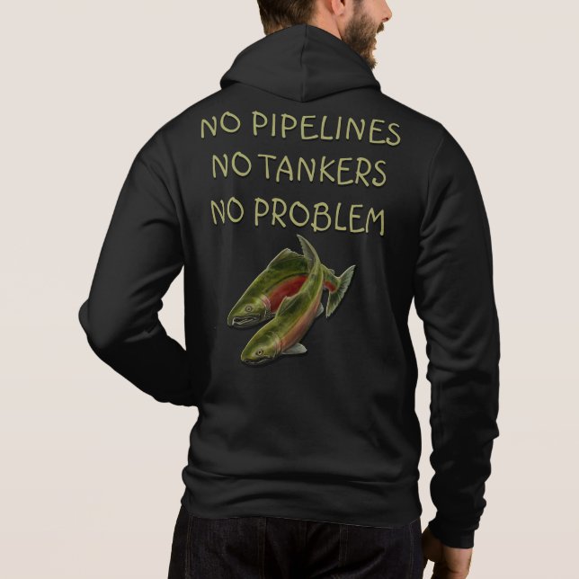 Herr No Pipeline Hoodie Anpassad Text T-Shirt (Baksida)