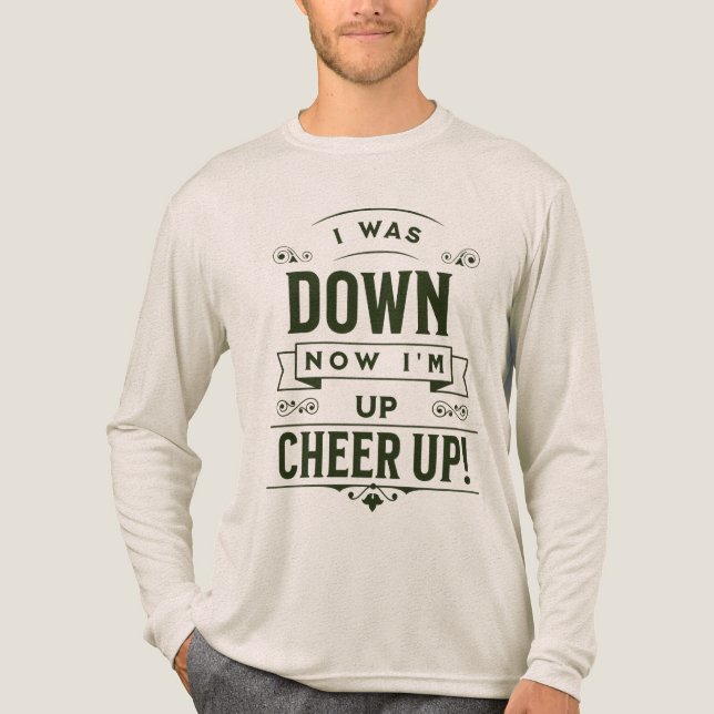 HERR NU ÄR JAG UPPÅT GLADJAS LÅNGÄRMAD T-SHIRT  (Framsida)