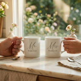 Herr Nygift Elegant Skrift Espressomugg