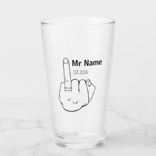 Herr Nyligen Gift Personlig Förlovningsring Finger Glaskopp