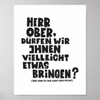 Herr Ober - pappa Ante Portas - Loriot Herr Ober Poster