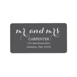Herr och fru Adressetiketter