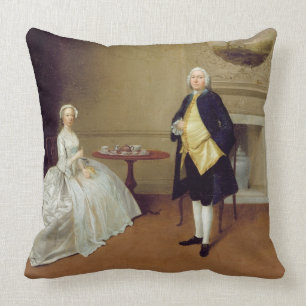 Herr och Fru backe, c.1750-51 (olja på kanfas) Kudde