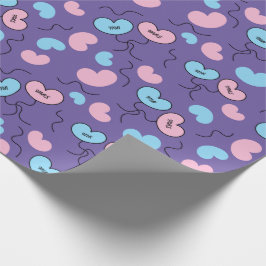 Herr och fru ballonger Bröllopsfest Lila Sömlös Presentpapper