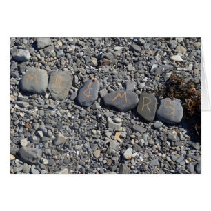 Herr och fru Beach Sten vid Pub Harbour Hälsningskort