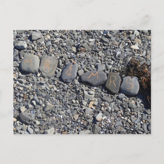 Herr och fru Beach Sten vid Pub Harbour Vykort (Framsida)