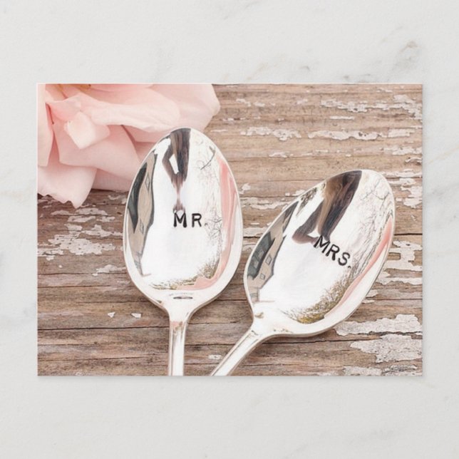 Herr Och Fru Bröllop firandedesign Vykort (Framsida)