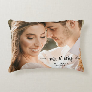 Herr och fru Bröllop par Pillow Prydnadskudde