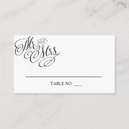Herr och fru Bröllop Placecards Placeringskort