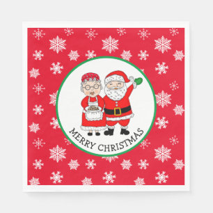 Herr och fru Claus, Santa God jul Pappersservett
