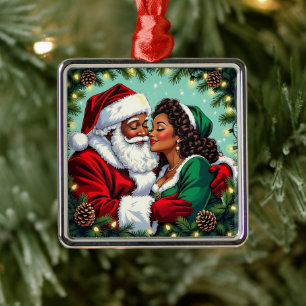 Herr och fru Clause God Jul Julgransprydnad Metall