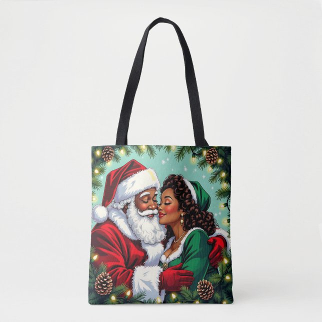 Herr och fru Clause God Jul  Tygkasse (Framsida)