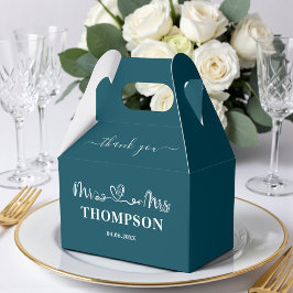 Herr och fru Elegant Enkel | Djup Teal Presentaskar