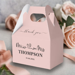 Herr och fru Elegant Enkel | Roséguld Presentaskar