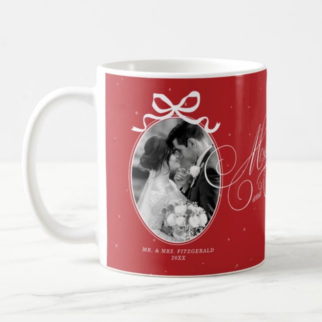 Herr och fru Elegant Script Foto Kaffemugg (Skapare uppladdad)