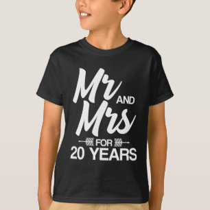 Herr och fru i 20 år, 20:e Bröllop-årsdagen T Shirt