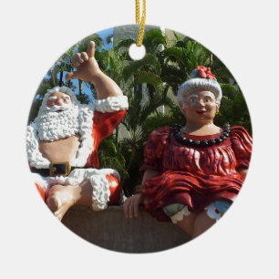 Herr och Fru jultomten Julgransprydnad Keramik