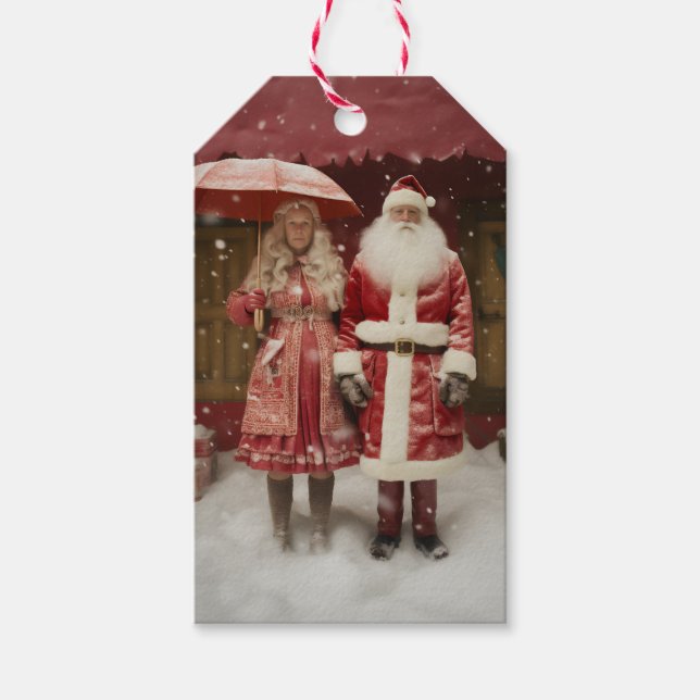 Herr och fru Jultomten Presentetikett (Framsidan)