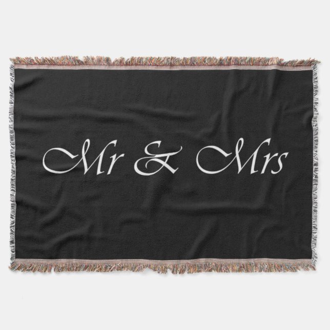 Herr och fru Monogram Filt (Framsidan)