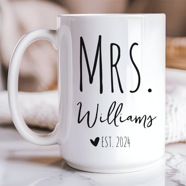 Herr- och fru-mugg, Anpassad kopp för par, Bröllop (couple gift idea, Mr and Mrs gift, personalized wedding mug, custom anniversary mug, Valentine gift )