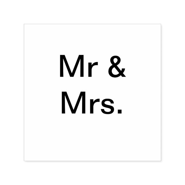Herr och fru namn! Enkelt minima för texten i mono Självfärgande Stämpel (Design)