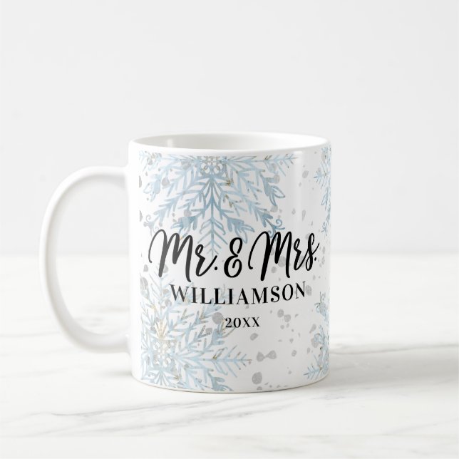 Herr och fru Newlyweds jul | Winter Wonderland Kaffemugg (Vänster)