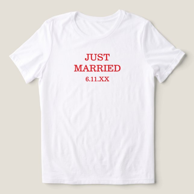 Herr och fru Nygifta Matchande Par T Shirt (Design Framsida)