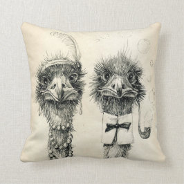 Herr och fru Ostrich Kudde