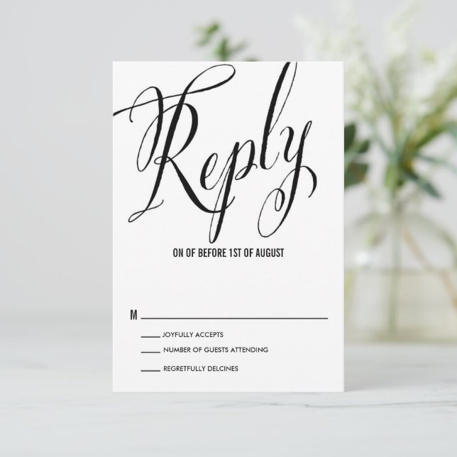 Herr och fru Rustic Calligraphy Bröllop OSA Kort (Stående Fram)