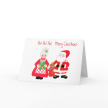 Herr och fru Santa Julkort