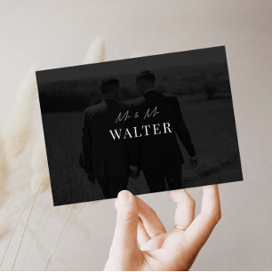 Herr och herr Bröllop, tack för ert kort