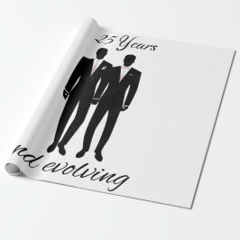 Herr och Herr inslagspapper vitt och svart Presentpapper