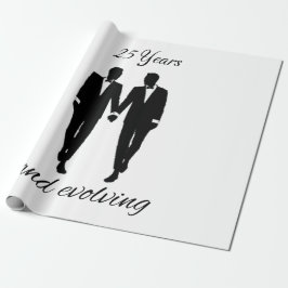 Herr och Herr inslagspapper vitt och svart Presentpapper