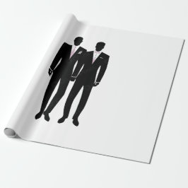 Herr och herr presentpapper vitt och svart