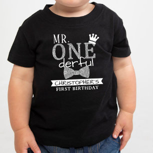 Herr ONEdelbar 1-års födelsedags t-shirt för småba