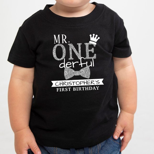 Herr ONEdelbar 1-års födelsedags t-shirt för småba (Skapare uppladdad)