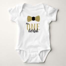 Herr ONEderful Födelsedagskjorta i Svart och Falsk T Shirt