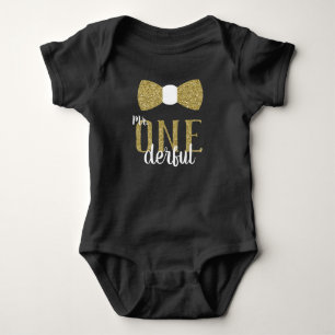 Herr ONederful Födelsedagskjorta i Svart och Falsk T Shirt