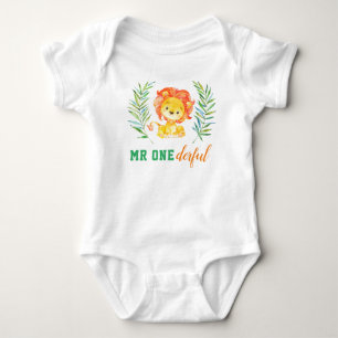 Herr Onederful Första 1-års Födelsedag Vild En Lej T Shirt