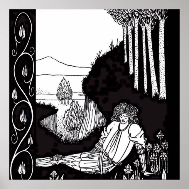"Herr Palamede Saracen" av Aubrey Beardsley Poster (Framsidan)
