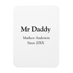 Herr Pappa sedan lägga till år namn föräldrar far Magnet