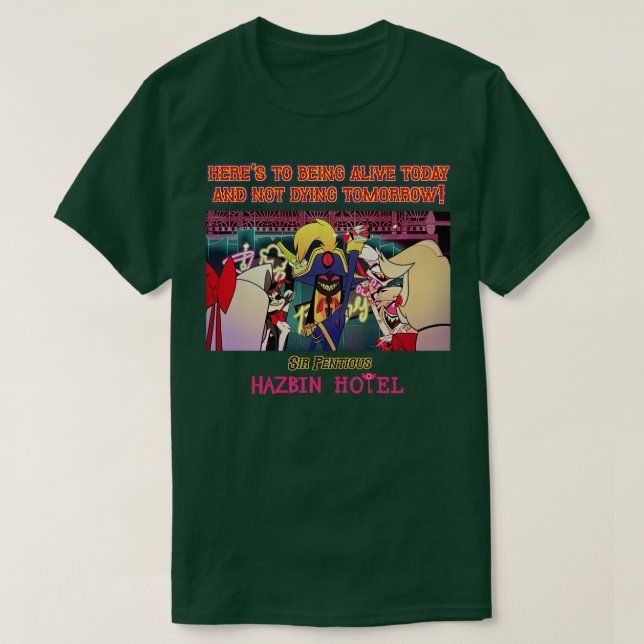 Herr Pentious Hazbin Hotel T Shirt (Design framsida)
