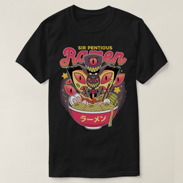 Herr Pentious Ramen T Shirt (Design framsida)