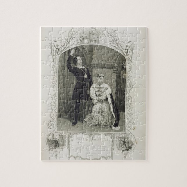 Herr Phelps som Hamlet och Fröcken Glyn som Pussel (Vertikal)